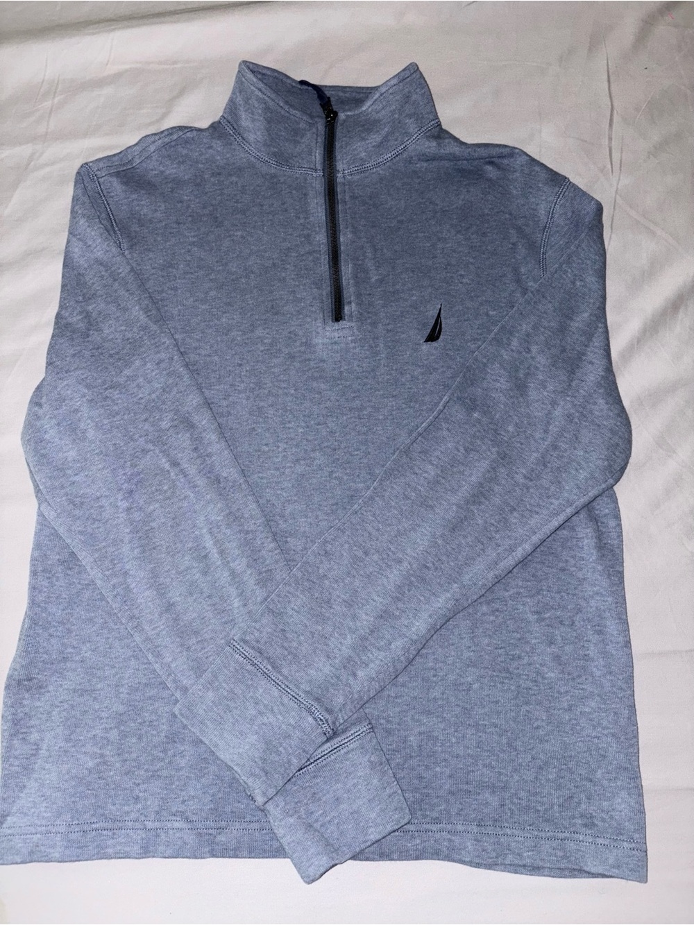 Nautica Men’s Light Blue Quarter-Zip Pullover